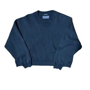 ABERCROMBIE & FITCH Cropped Oversized Sweater Black Boxy Size XL